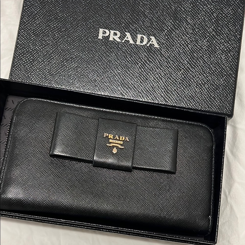 Prada Black Leather Wallet